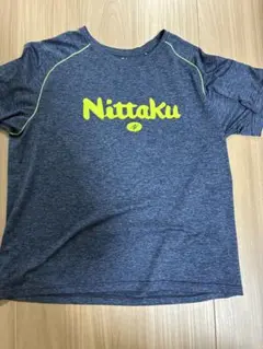 卓球　ニッタク　ミックスTシャツ　L 杢柄ネイビー