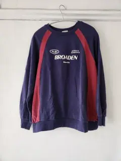 ネイビー/レッド スウェット