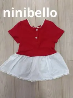 ninibello 韓国ブランド お祝い 綺麗め キッズ 半袖トップス ペプラム