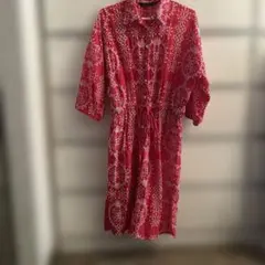 ZARA WOMAN 赤い刺繍ワンピース Mサイズ