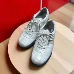 アシックス ペダラ レザースニーカー コンフォート 本革 ジップ 24cm