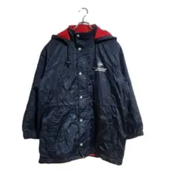 DUNLOP ナイロンジャケット L ネイビー レッド 防寒 アウトドア 秋冬