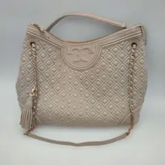⑥ Tory Burch ベージュ キルティング トートバッグのサムネイル