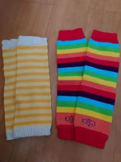 ベビーレッグウォーマー2点セット　ストライプ