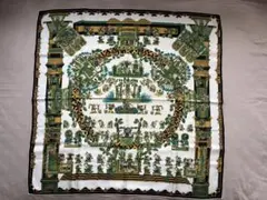 エルメス カレ90 インカ柄 シルクスカーフ ヴィンテージ 箱あり