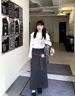 COYSEIO DEEP DENIM PLEATS SKIRT NAVY - メルカリ