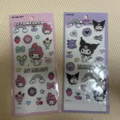 ペタメロウステッカー　メロクロセット　 サンリオ マイメロディ クロミ