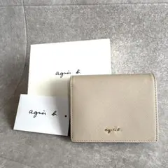 極美品　agnes b. 二つ折り財布　ウォレット　アニエス　ベージュのサムネイル