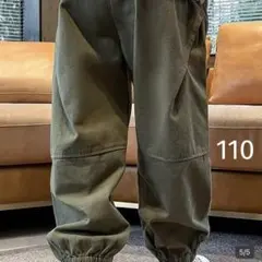 カーキ　ロングパンツ　カーゴパンツ　ワイドパンツ　秋