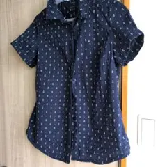 Tommy Hilfiger 半袖シャツ アンカー柄 ネイビー M　テミリカルメのサムネイル