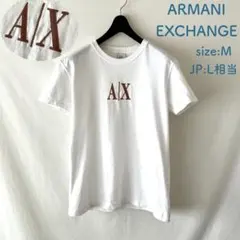 USA製 ARMANI EXCHANGE Tシャツ M JP:L ラメ ロゴ刺繍