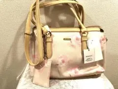 新品タグ付き MISCH MASCH 花柄 A4対応 パスケース付トートバッグ 