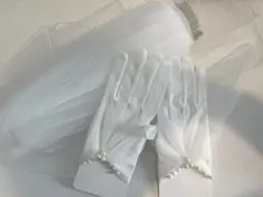 しんちゃん様専用 結婚式　ベール　手袋 セット ブライダルアクセサリー