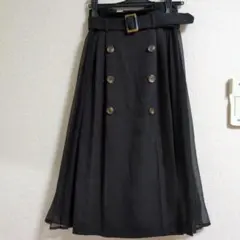 INGNI　ブラック プリーツスカート ベルト付きのサムネイル