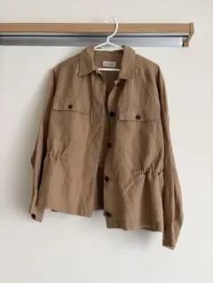 美品♡PLST リネンブレンドワークシャツ　サイズMのサムネイル