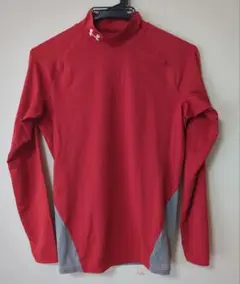 Under Armour ハイネック長袖シャツ レッド/グレー