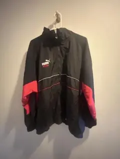 PUMA ナイロンジャケット L 黒 赤