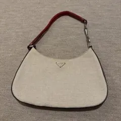 PRADA ハンドバッグ ベージュ/レッド