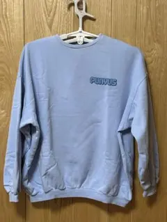 PUNYUS バックプリントトレーナー　ブルー　3