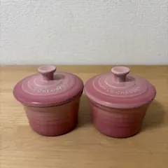 ル・クルーゼ　ラムカン　蓋付き　2個セット　ローズクォーツのサムネイル