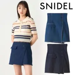 SNIDEL スナイデル サイドボタンデニムスカショ 　SWFP244261