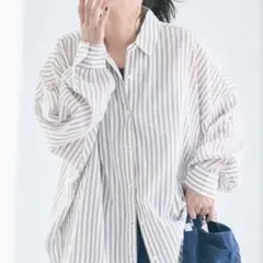 coca シアーコットンビッグシャツ レディース