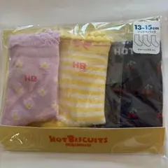 新品 未開封ミキハウス　3足ソックスパック13〜15パープル女