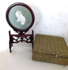 猫 刺繍 額装品 丹丹 伝統工芸品 - メルカリ
