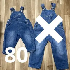 デニムオーバーオール スヌーピー　80ブリーズ