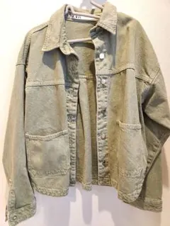 【ZARA】オリーブグリーン デニムジャケット