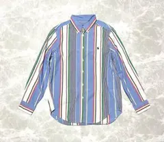ラルフローレン ボーイズL ストライプシャツ レディースS-M相当 長袖シャツ