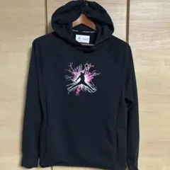 ジョーダン　Jordan フード付きパーカー 黒 ピンク