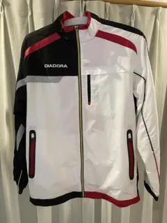DIADORA ウィンドブレーカー ホワイト/ブラック/レッド