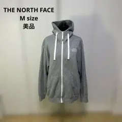 【週末値下げ】美品　ノースフェイス グレー ジップアップパーカー　グレー　M