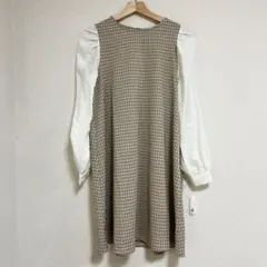 千鳥柄ワンピース