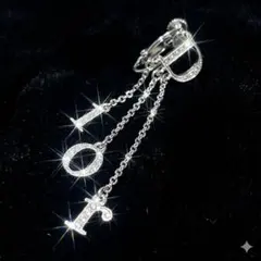 希少・極美品❤︎クリスチャンディオール Dior ロゴ イヤリング 片耳 シルバー