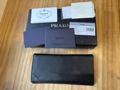 新年セールPRADA サフィアーノレザー 長財布 ブラック