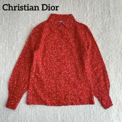 Christian Dior 花柄　リボンタイ シルクブラウス N3407 Christian Dior 花柄 リボンタイ シルクブラウス N3407 - メルカリ