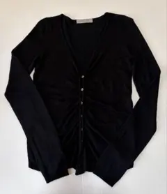 ZARA ブラック ボタン付きカーディガン 長袖