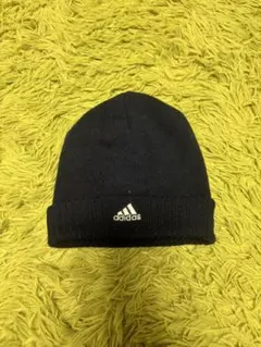 adidas 紺色 ニット帽