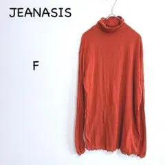 지나시스 터틀넥 컷소우 F 테라코타 멜로우 얇은 긴팔