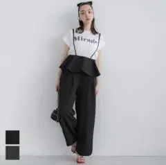 新品未使用　coca フリルオールインワン　ドット　桃　よっこ