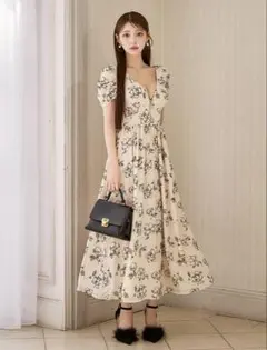 エムミーエメ Noble flower ribbon long onepiece - メルカリ