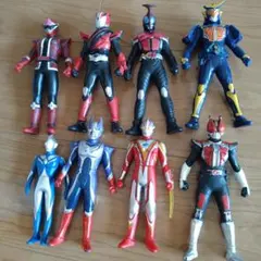 仮面ライダー .ウルトラマンフィギュア 8体セット