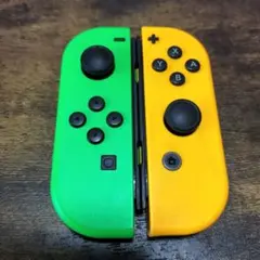 ニンテンドーSwitch ジョイコン ネオングリーン/ネオンオレンジ - メルカリ