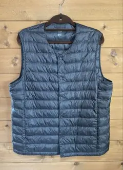 UNIQLO ウルトラライトダウン コンパクトVネックベスト (千鳥格子)