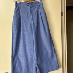 ク*ミ様 PLST ワイドパンツ Sサイズ ブルー