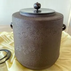 佐藤浄清 筒釜 松地紋 釜環付き 茶道具 茶釜 2026年最新】筒釜 浄清の人気アイテム - メルカリ