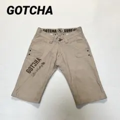 GOTCHA ハーフパンツ　ベージュ　ロゴ刺繍のサムネイル