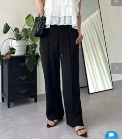 TLサイズ　サイドスリットピンタックイージーパンツ